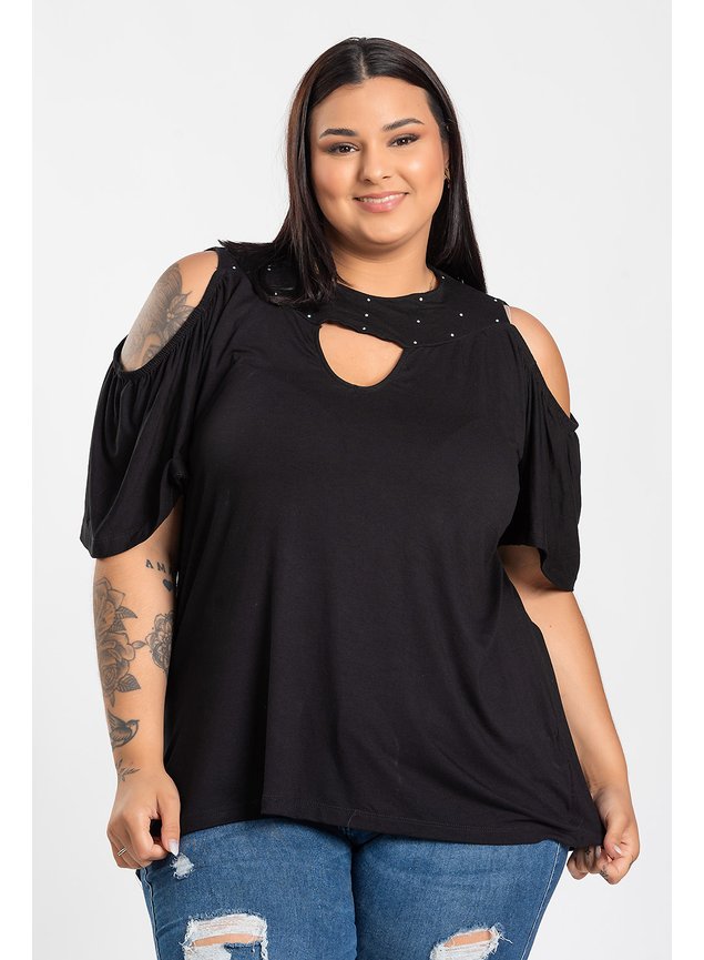 2944 blusa strass ombro de fora viscose leve confortavel 5