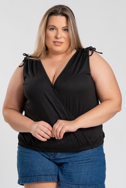 2938 blusa feminina plus size malha suedy transpassadas com ajuste no ombro blusinha dia a dia eslatico na parte de baixo da blusa 1