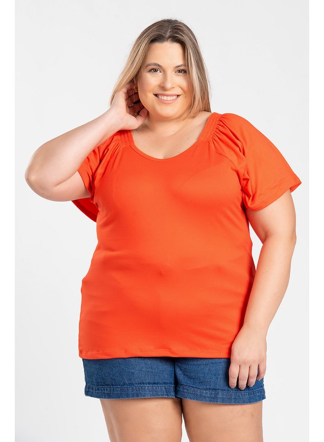 2966 blusa feminina plus size malha suedy detalhe ombros com elastico peca leve e confortavel peca para o dia a dia 11
