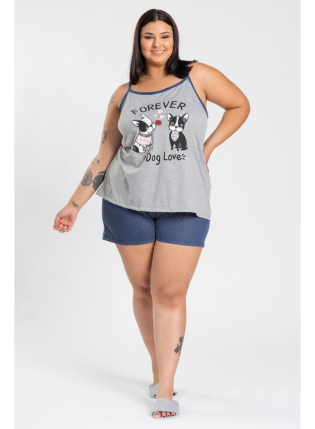 10207 conjunto pijama plus size feminino malha pv com boa elasticidade e super leve ao corpo pijama regata regata com alcinha 2