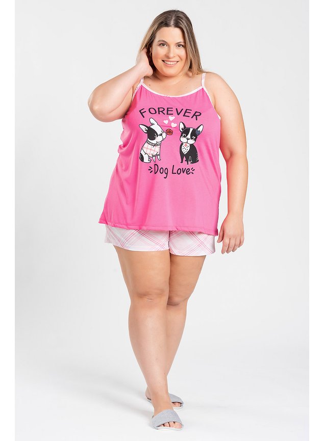 10206 conjunto pijama femino plus size malha pv com alcinha e short peca com boa elasticidade e macio para dormir 1