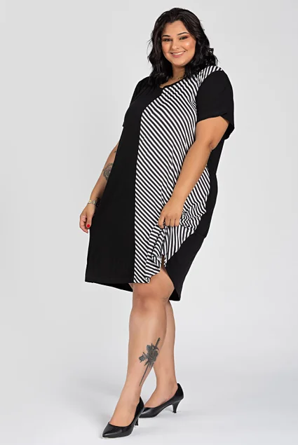 3002 vestido plus size vestido listrado vestido plus size listrada vistido viscolycra 10