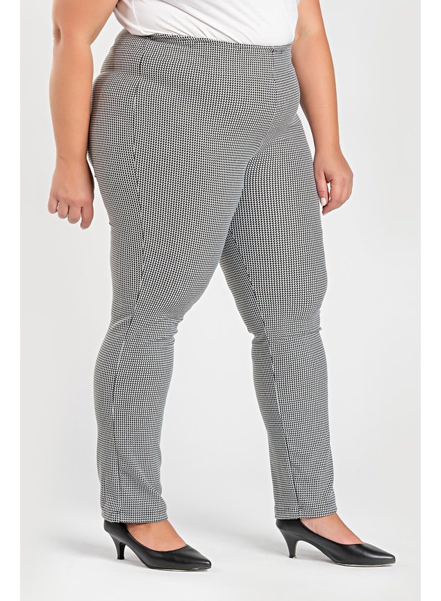 3047 calca plus size feminina xadrez malha jacquard calca xadrez feminina plussize confortavel calca dia a dia plus size fem 3