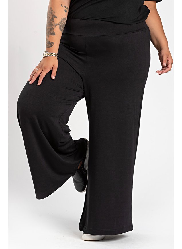 Calca Viscose CalÃ§a Soltinha Hering Calca Pantalona Em Viscose Preta