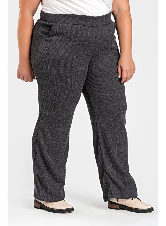 3081 calca pantalona plus size feminina com bolsos na lateral confortavel malha tricot calca pantalona plussize com cos alto bols 11
