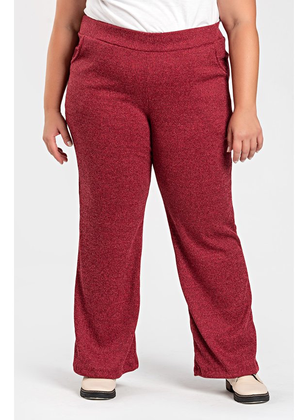 3081 calca pantalona plus size feminina com bolsos na lateral confortavel malha tricot calca pantalona plussize com cos alto bols 14