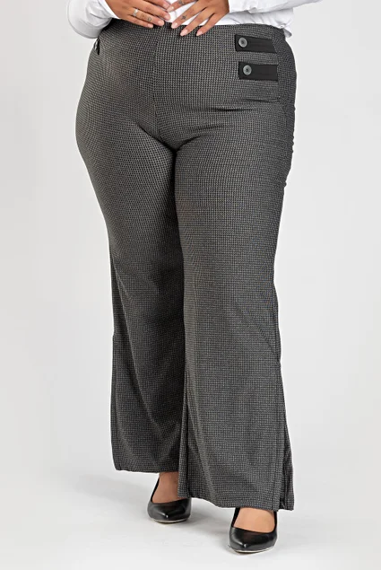 3070 calca feminina plus size com fenda na lateral calca xadrez plussize femina malha jacquard calca alta plus size feminina co 3