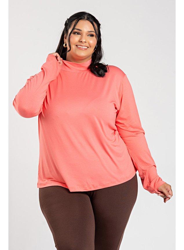 2889 blusa gola alta visco lycra feminina plus size blusa manga longa feminina plussize viscolycra blusa manga longa viscose pl 3