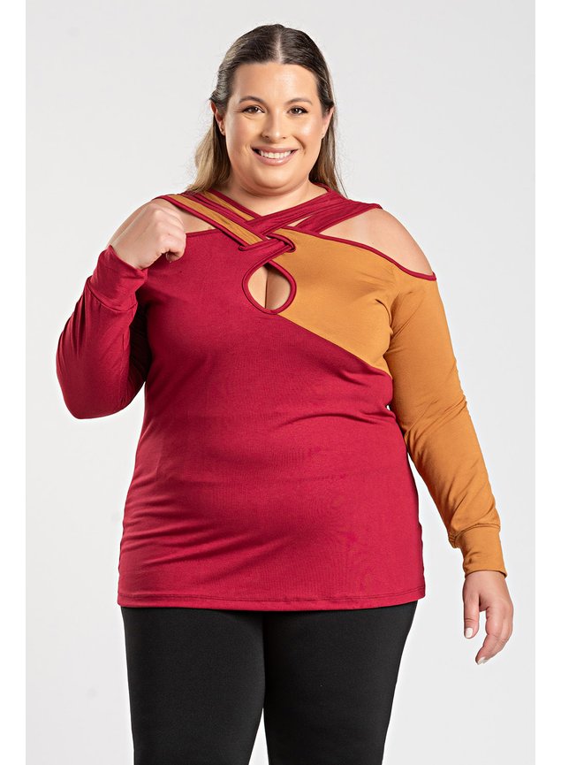 3031 blusa plus size feminina manga longa tiras transpassadas blusa plussize biocolor viscose com elastano blusa confortavel fem 7