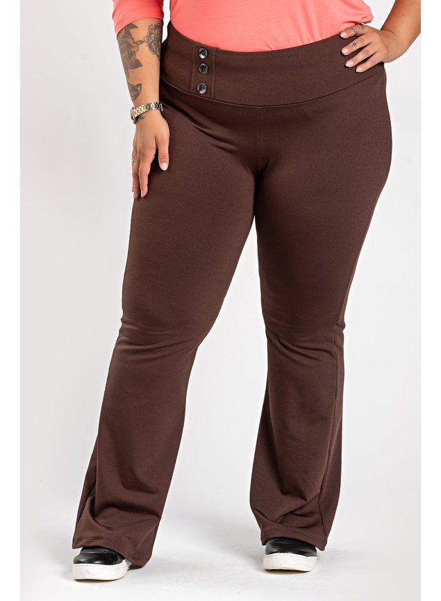 3076 calca suplex plus size feminina calca microfibra plussize feminina calca flare plus size feminina com botao 2