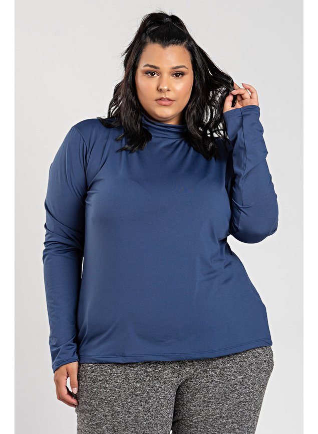 Blusa Feminina Manga Longa Plus Size Térmica Peluciada Serena