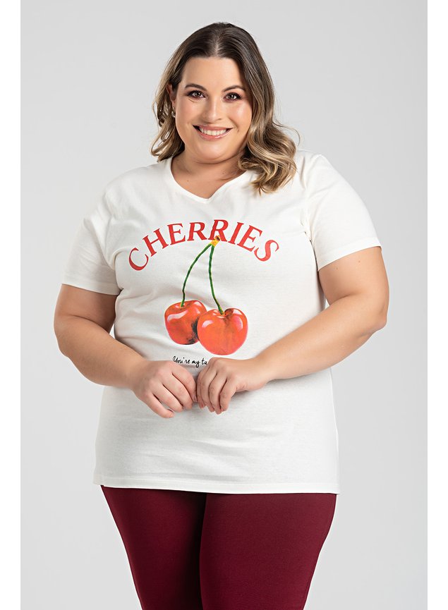 3026 blusa feminina plus size chrerries blusa cereja plus size 4