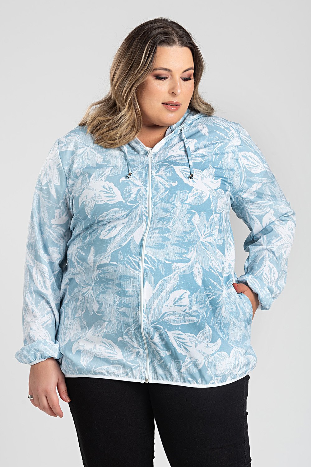 Jaqueta Feminina Plus Size Corta Vento Sem Forro - Serena