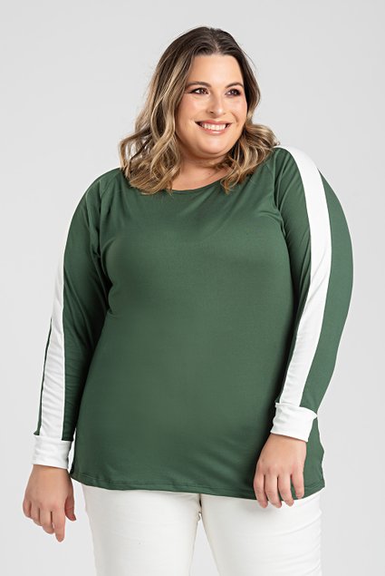 3039 blusa feminina plus size suede verdem 3