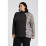 3088 blusa feminina plus size detalhe animal preto 3