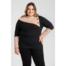 3035 blusa femenina plus size ml ribana canelada 3