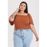 Blusa Feminina Plus Size Decote Quadrado Mangas Godê - Serena 