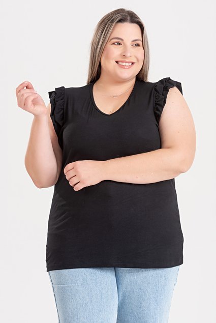 3106 blusa viscose blusa com babado gola v blusa feminina plus size verao 2024 2025 2