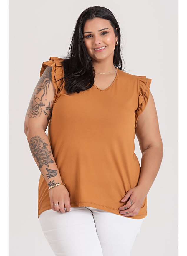3147 blusa viscose blusa com babado gola v blusa feminina plus size verao 2024 2025 9