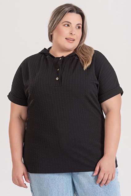 3104 blusa malha bubble blusa com detalhe de botao blusa com capuz blusa verao 2024 2025 2