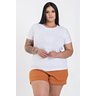 T-shirt Feminina Plus Size Visco Básica Decote Redondo - Serena