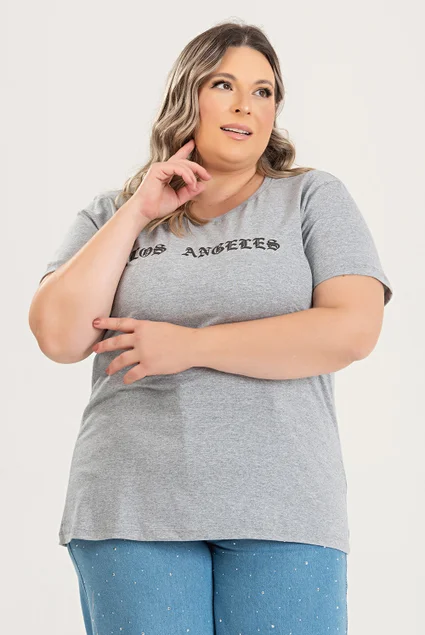 3156 t shirt de algodao verao 2025 plus size estampada los angeles 6