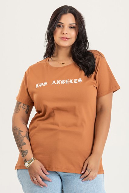 3157 t shirt de algodao verao 2025 plus size estampada los angeles 3