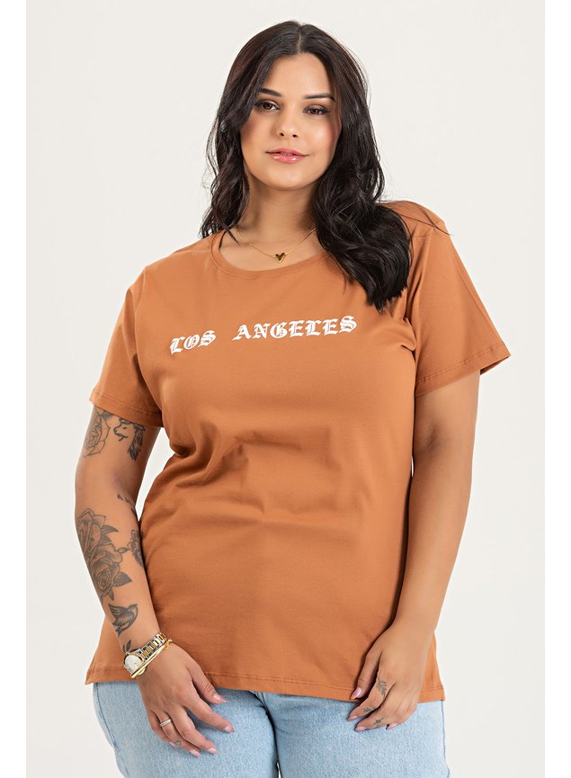 3157 t shirt de algodao verao 2025 plus size estampada los angeles 3