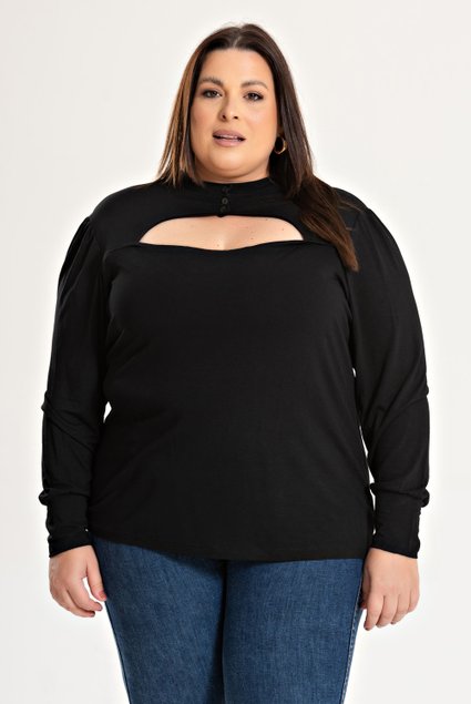 3178 blusa feminina plus size ml detalhe decote com botao 27 blusa de viscose blusa de viscolycra