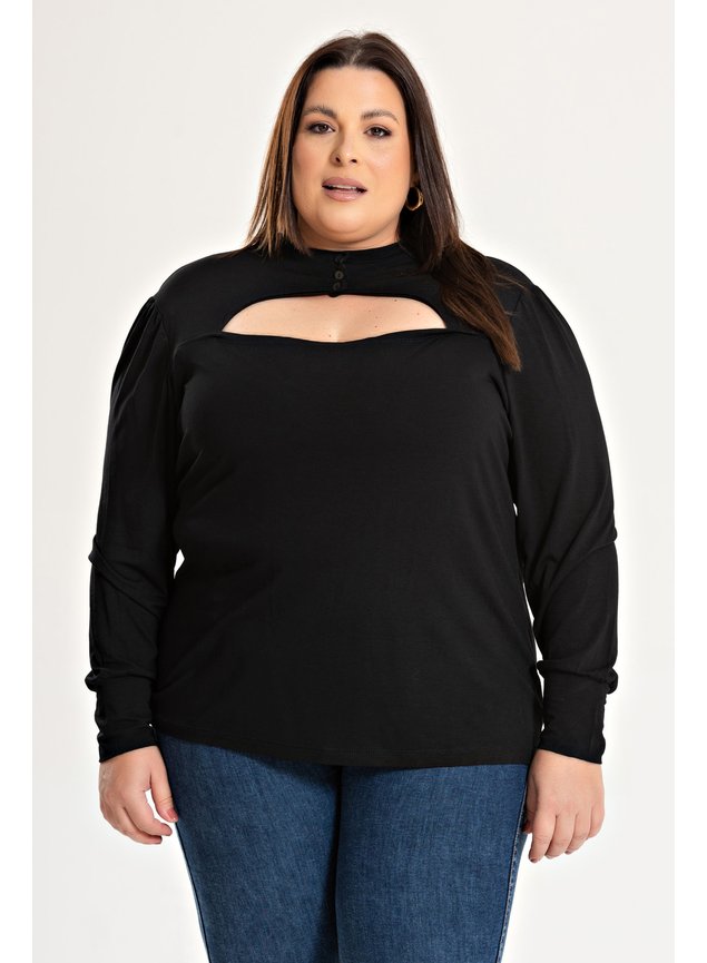 3178 blusa feminina plus size ml detalhe decote com botao 27 blusa de viscose blusa de viscolycra