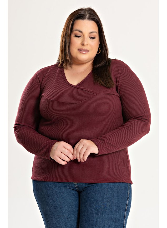 3180 blusa femina plus size ribana santorini decote transpassado 9