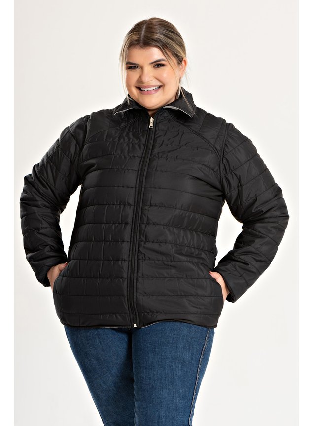 3199 jaqueta feminina plus size bomber dupla face micro fibra 20