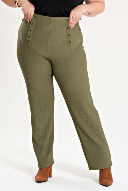 3189 calca feminina plus size regular malha turim cos reto e detalhe 14