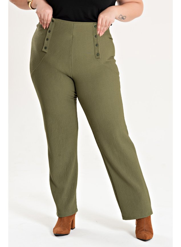 3189 calca feminina plus size regular malha turim cos reto e detalhe 14