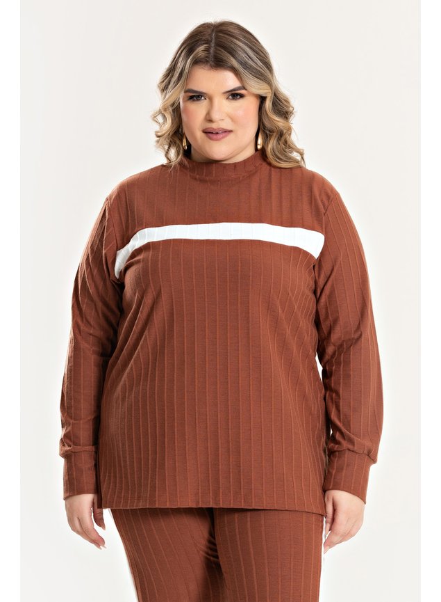 3187 blusa feminina plus size blusa de ribana blusa plus size manga longa 1