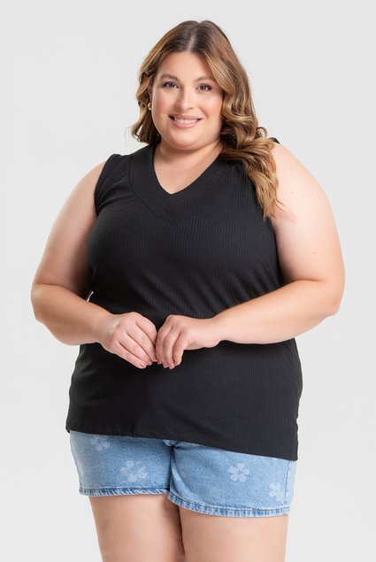 3202 regata feminina plus size ribana e decote v regatinha feminina regata feminina plus size regata ribanan plus size 10