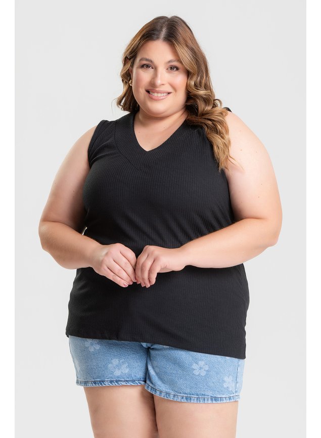 3202 regata feminina plus size ribana e decote v regatinha feminina regata feminina plus size regata ribanan plus size 10