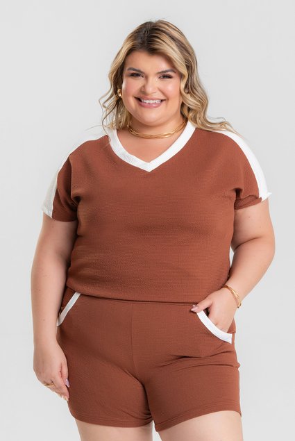 3240 3239 blusa femina plus size decote v short feminina plus size bermuda femina plus size 24