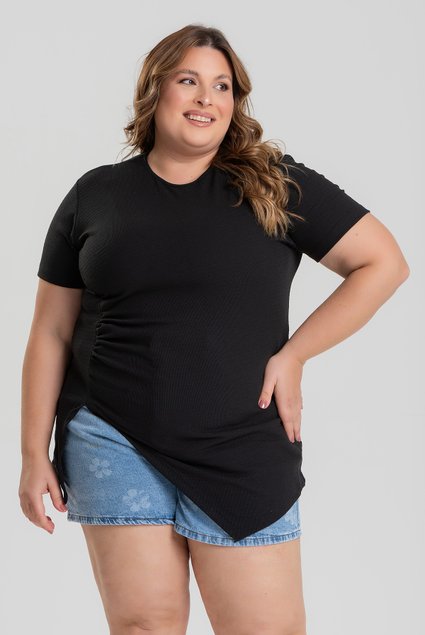 3201 blusa feminina plus size com detalhe assimetrico verao 2026 3