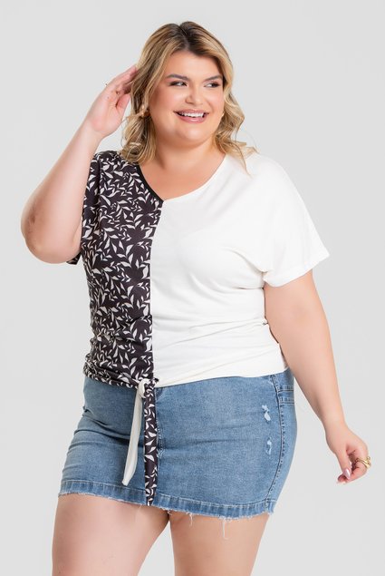 3243 blusa feminina plus size amarracao frontal verao 2026 3